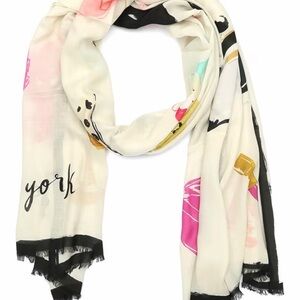 Kate Spade Multicolor Floral Scarf